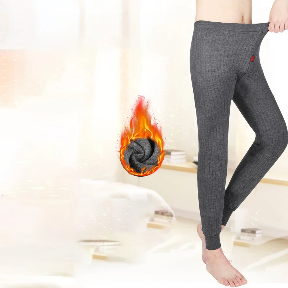 

Trousers Underwear Jogging Bottoms Winter Johns Elastic Elastic Warm Thermal Fleece Legging Lined Leggings Mens Long Pants