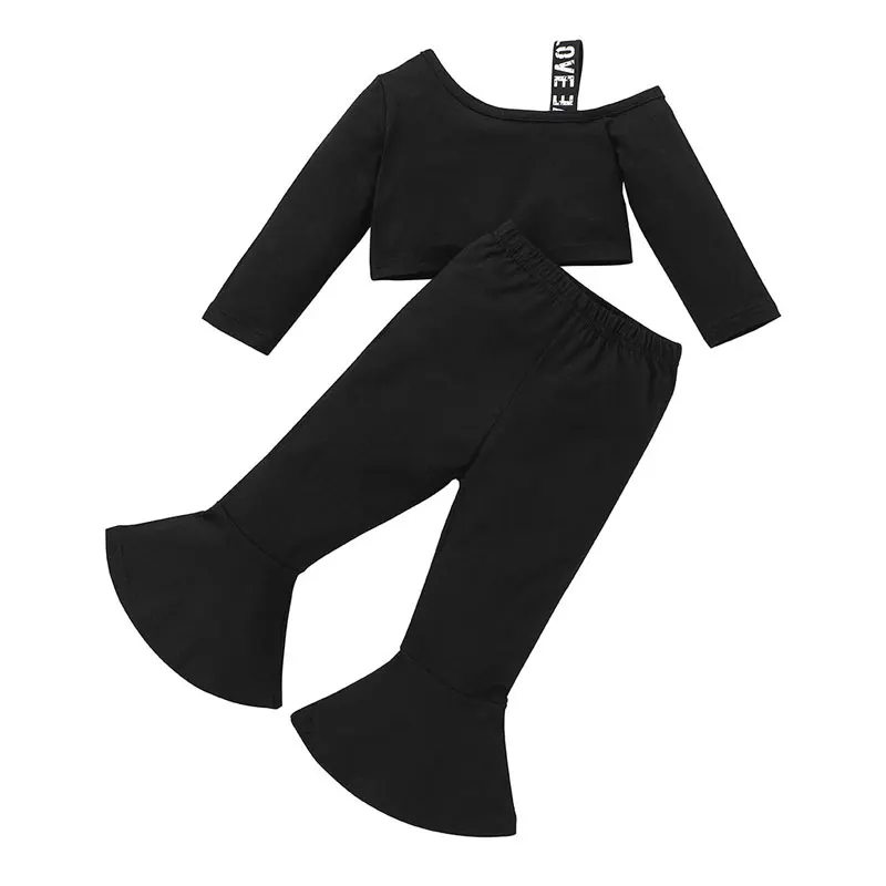 

Демисезонная детская одежда, топы с длинным рукавом и штаны, комплекты одежды для маленьких девочек, модная детская одежда, одежда для девоч...