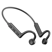 bone conduction earphone bluetooth compatible wireless 5 1 waterproof sports hands free headset with mic noise cancel earbuds