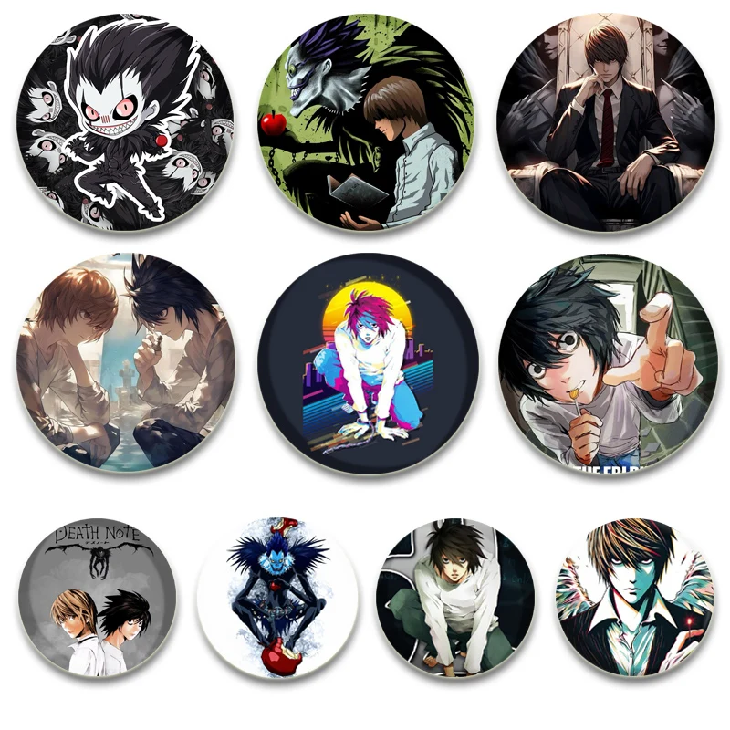 Значок в стиле аниме Death Note ручная работа жестяная брошь виде мультяшного