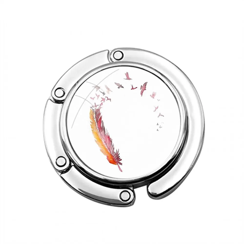 Абстракция Conception Art Tree Feather Складной крючок для кошелька женского стола сумки