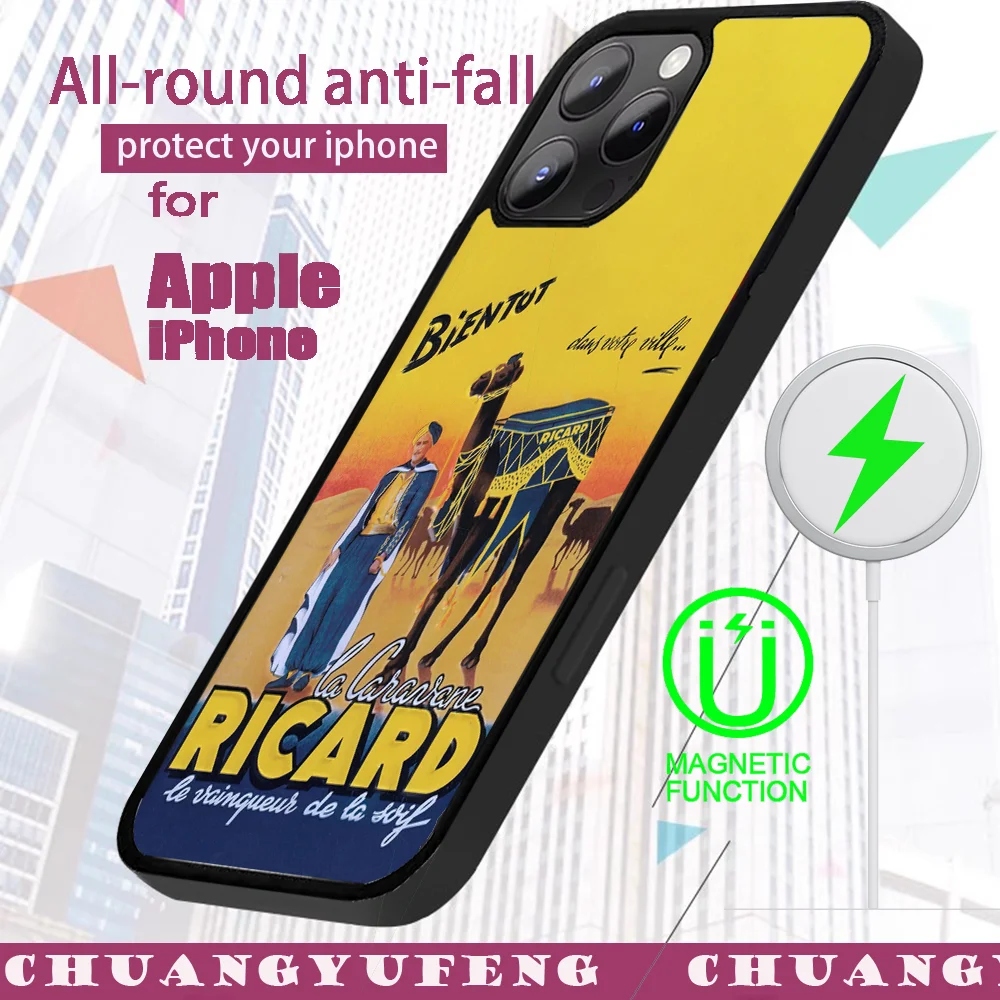 Чехол для телефона R-RICARDs Alcohol VIntage iPhone 16 15 14 13 12 11 PRO MAX PLUS мини-магнитный