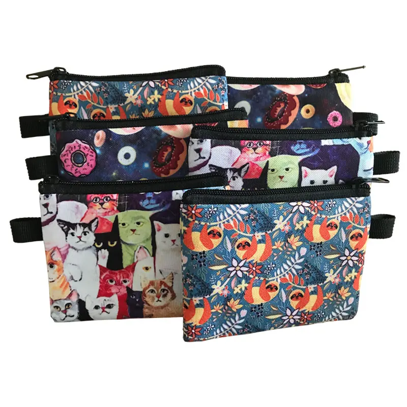 Halloween Style Print Coin Purse Boys Girls Pumpkin Skull Witch Coin Bags Small Clutch Credit Card Keys Money Storage Bags images - 6