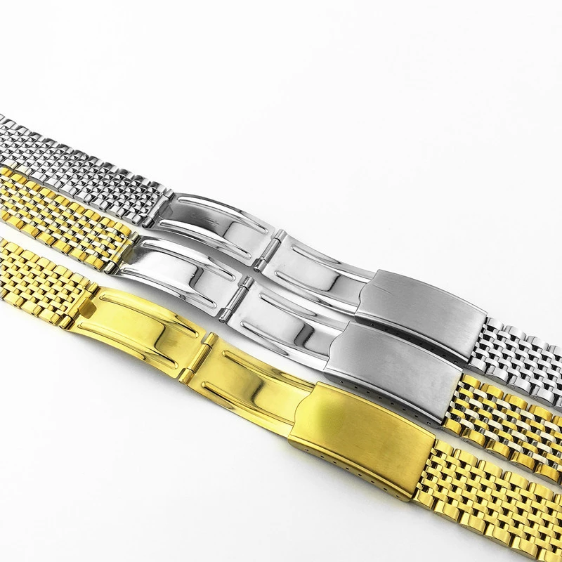 18mm 19mm 20mm Metal Strap For OMEGA Seamaster Nine Beads Watchband Stainless Steel Bracelet Durable Wristband Watch Accessories