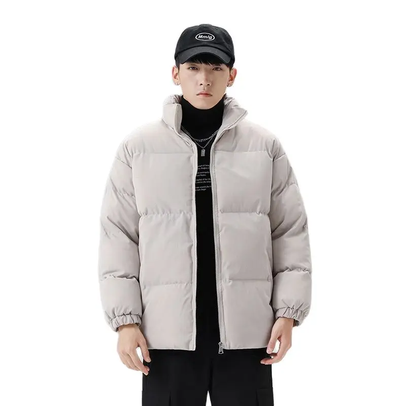 Couple Down Cotton Coat Winter New Korean Fashion Stand Collar Thickened Cotton Jacket