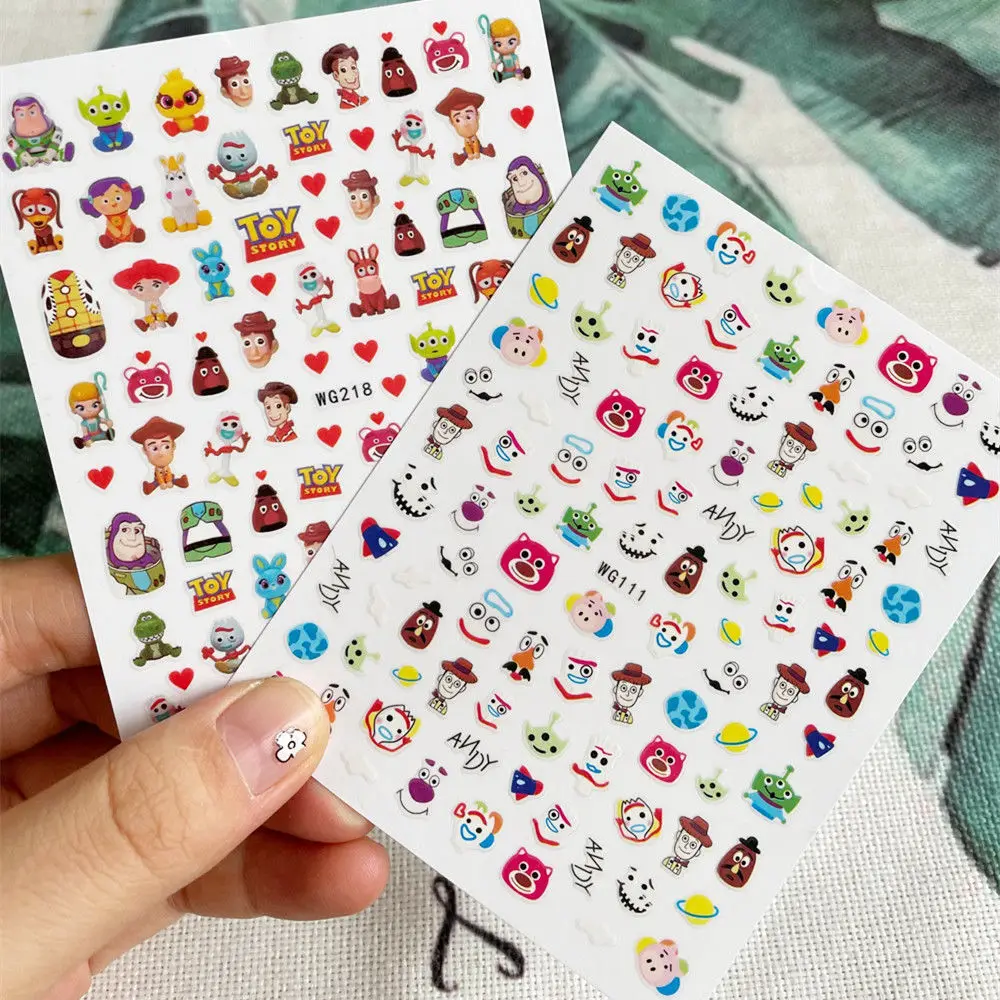 

Disney Toy Story Cartoon Nail Stickers Superhero Decals Nail Art Supplies DIY Christmas Mickey Anime Slider Nail Art Decorations