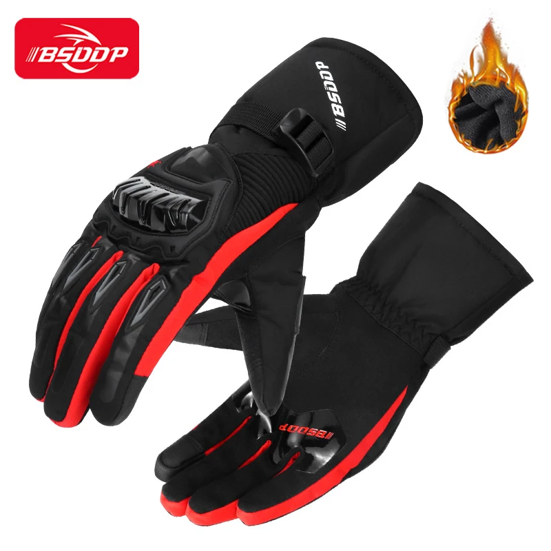 

BSDDP 100% Waterproof Motorcycle Gloves Winter Warm Riding Glove For Ducati 749 999 1098 1198 S R 749/S/R 999/S/R 1198S/R 848