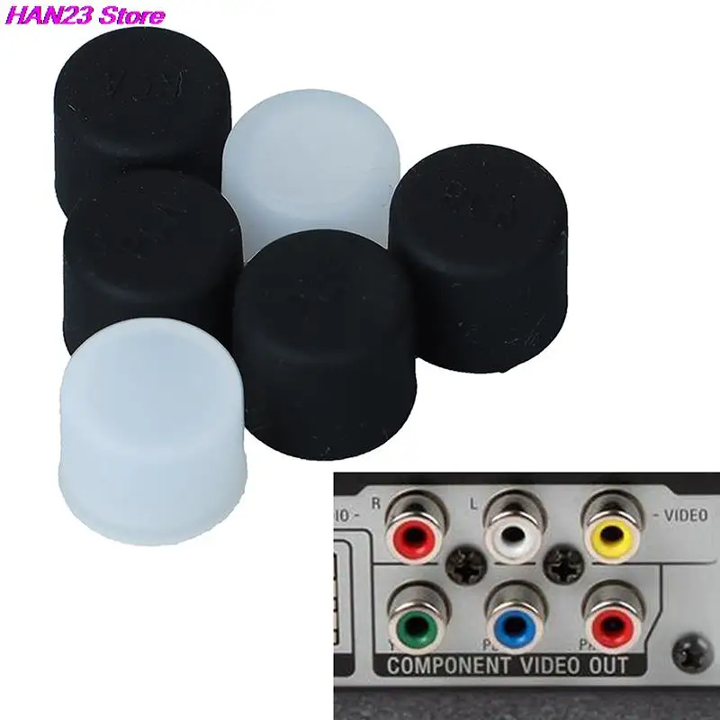 

10pcs About 1cm Silicone TV Audio Video Interface Dust Plug RCA Female Protective Cover Hot Sale