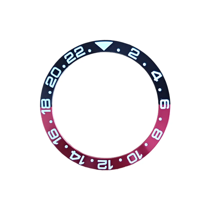 Modified New Watch Accessories Outer Diameter 38MM Blue Green Luminous GMT Oblique Black Red Aluminum Bezel Insert