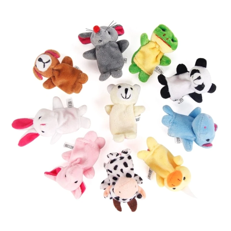 

10PCS Finger Puppet For Toddlers Animal Finger Puppets Toy Animal finger