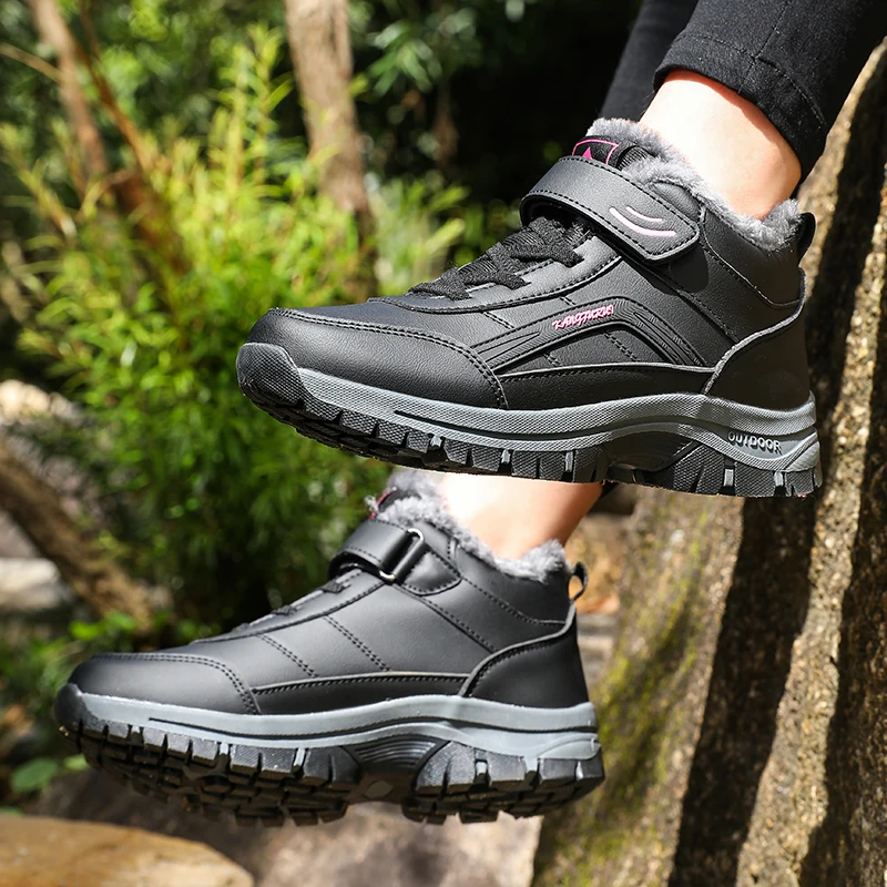 Зимние кашемировые теплые модные кроссовки для отдыха на открытом воздухе снега