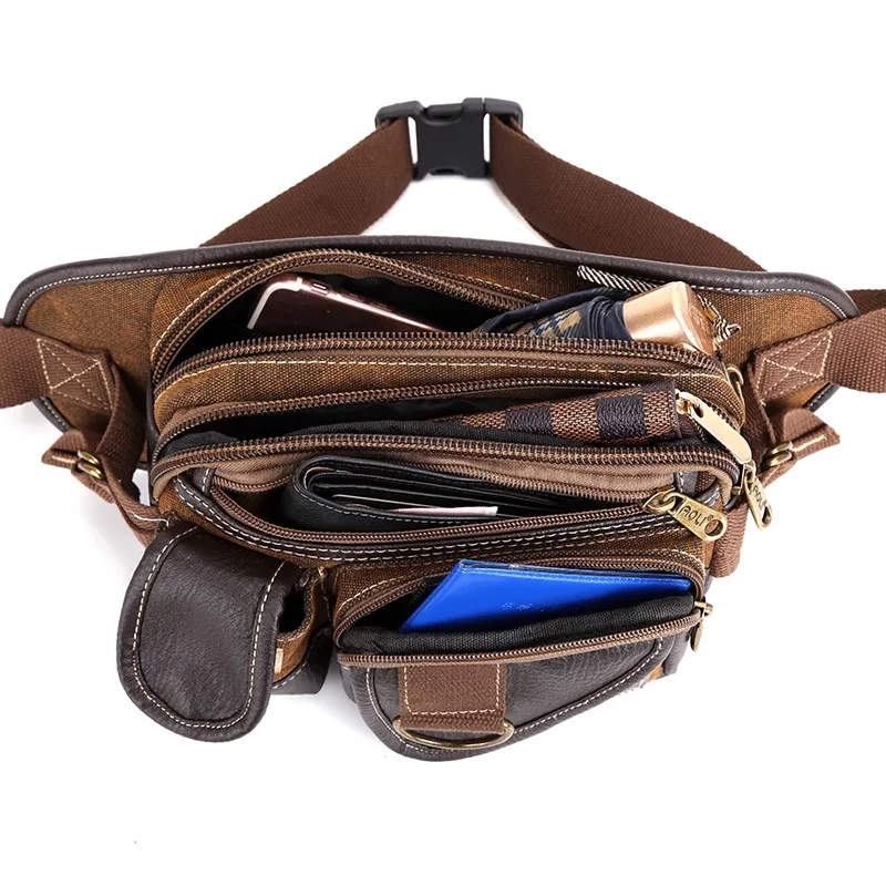 Холщовая поясная сумка Ruil для мужчин уличный спортивный кошелек