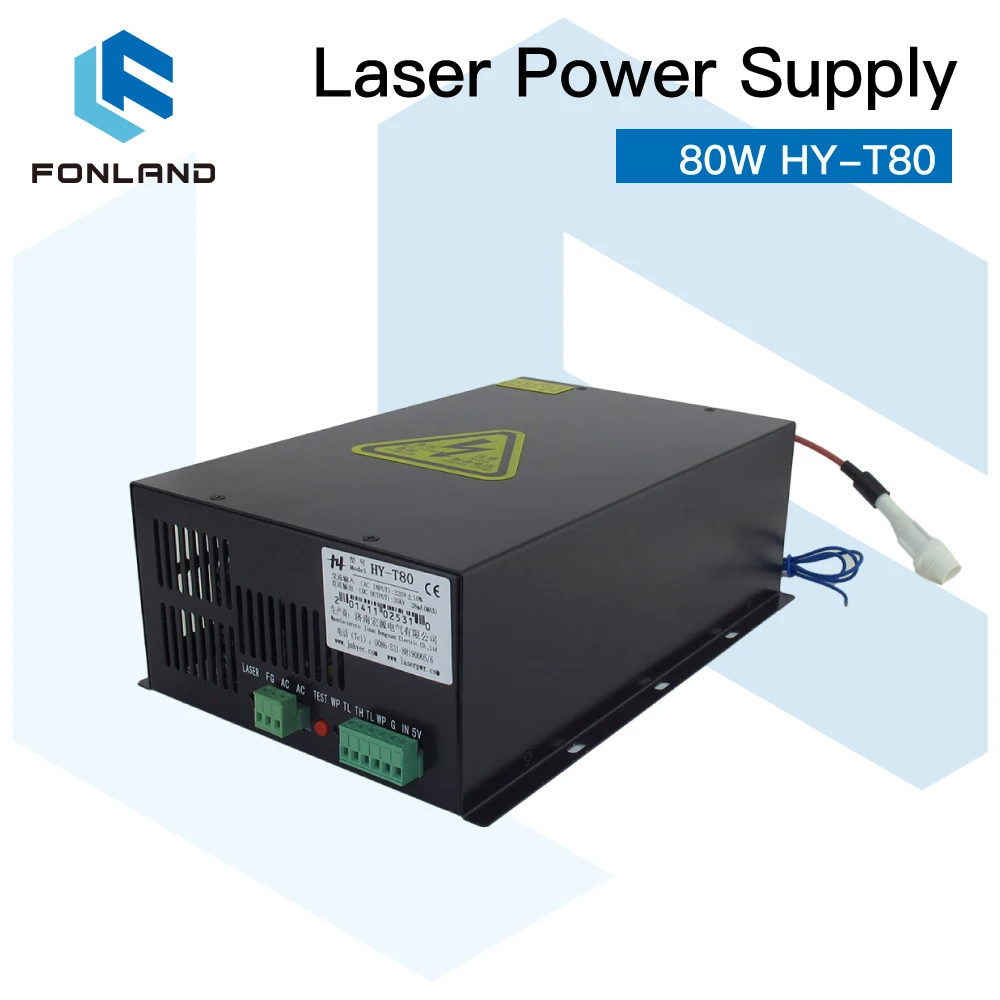 FONLAND 100W HY-TA100 CO2 Laser Power Supply for CO2 Laser Engraving Cutting Machine HY-T80 T / W Series