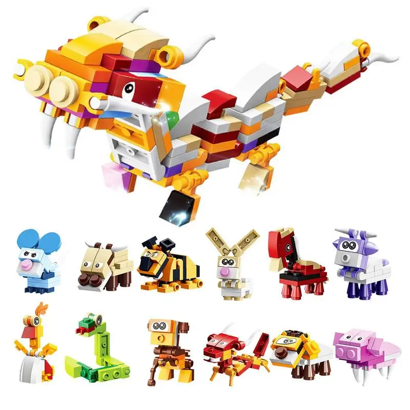 

Animals Dinosaur Wasp Zodiac Models Miniature Particle Building Block Early Developmental Brick Toy For Boys Girls