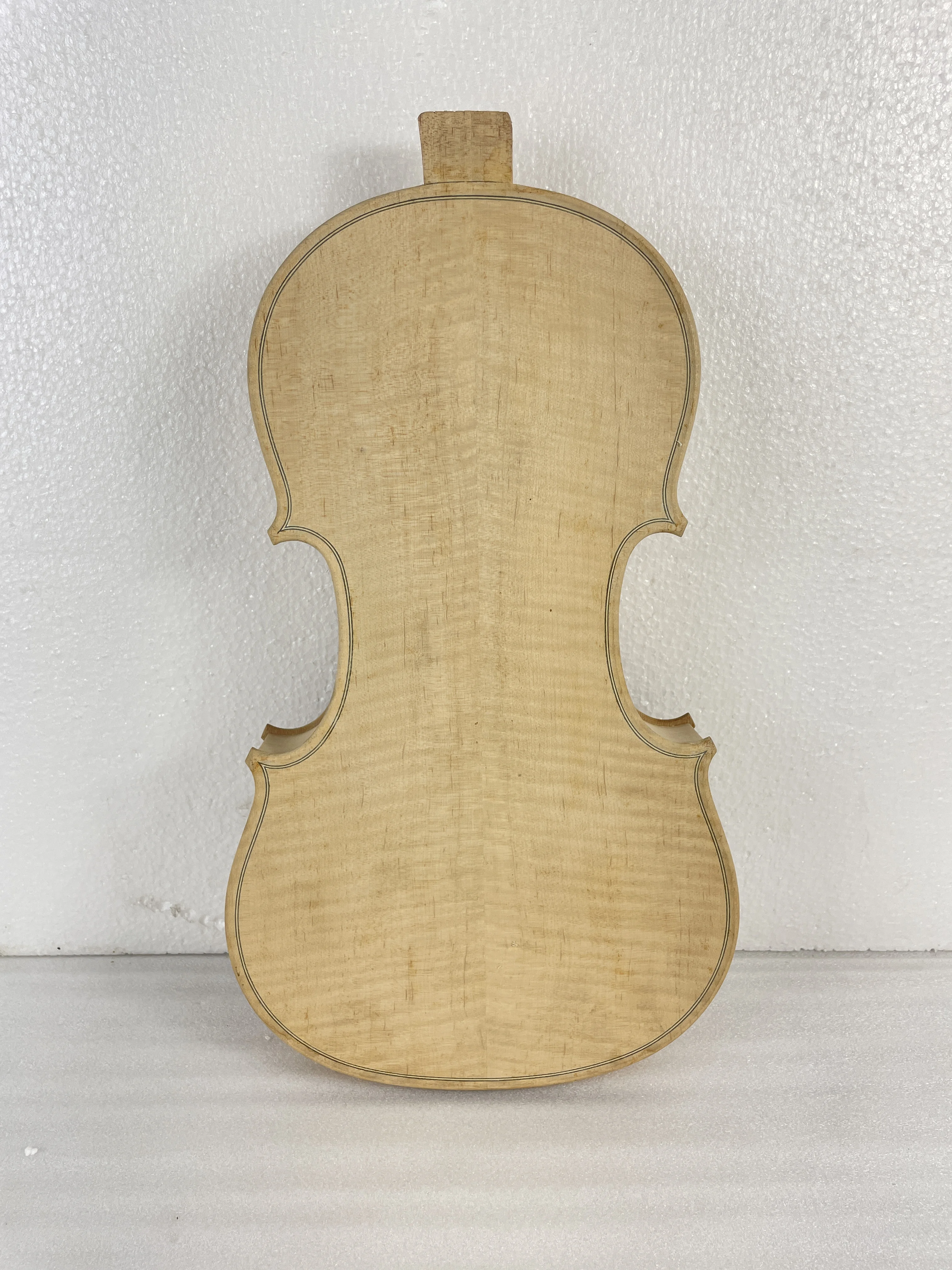 

Высококачественный необработанный белый корпус для скрипки, 4/4 полная доска, водная ряби, пламя, клен, задняя часть из твердой древесины