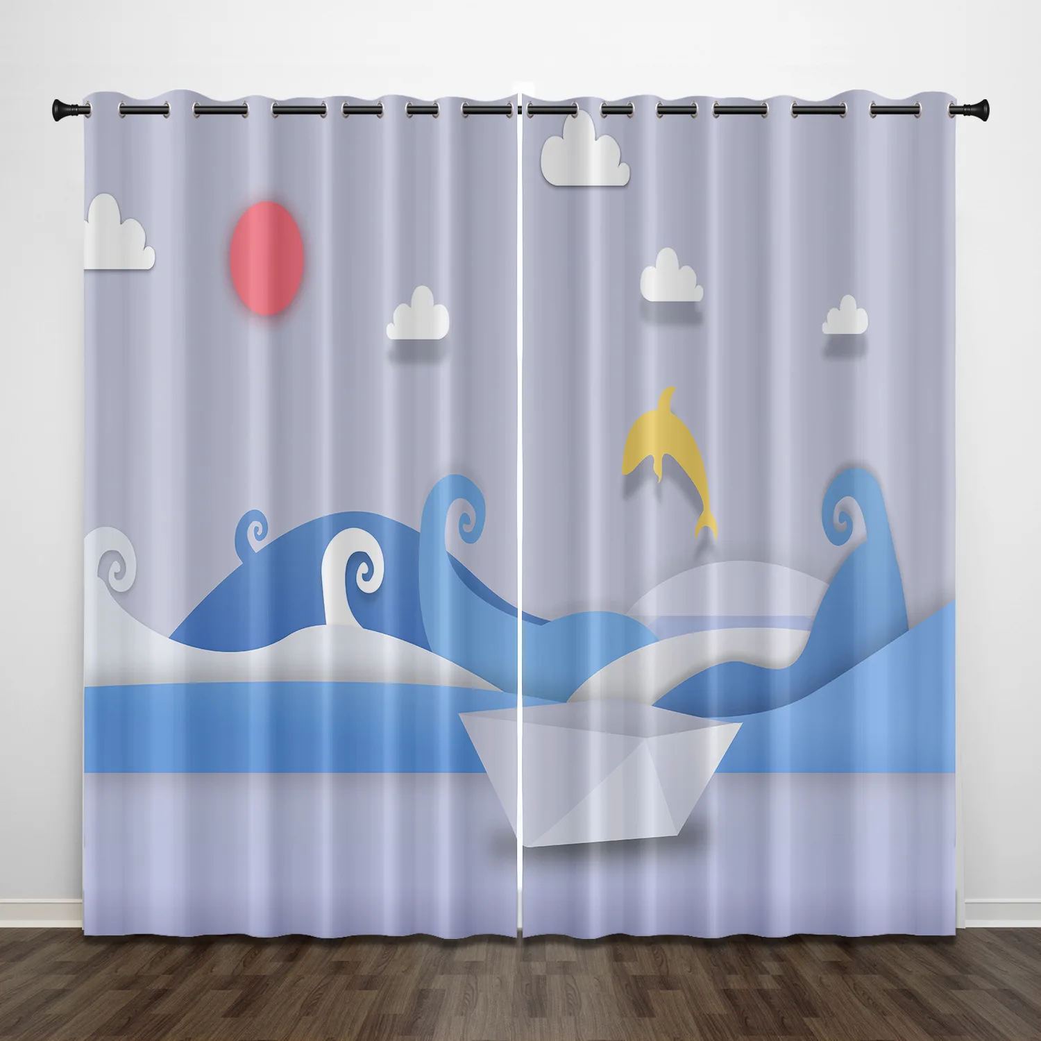 Затемняющие шторы с мультяшным цифровым принтом для детей занавески гостиной