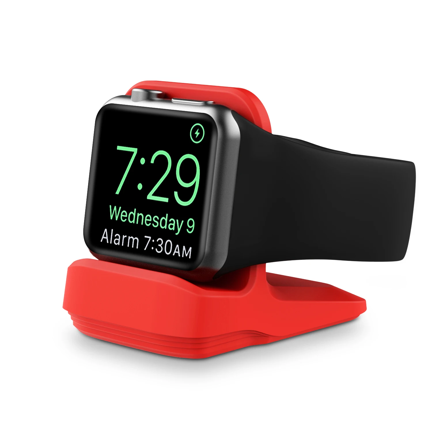 Silicone charging stand for Apple watch Compatible with series UItra 8 7 6 5 4 SE 45mm 41mm 44mm 42mm 40mm 38mm Watch stand base