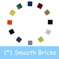 250pcs moc assemble particles 3070 1x1 bricks flat tile smooth 11 building blocks diy educational creative parts toy for kids