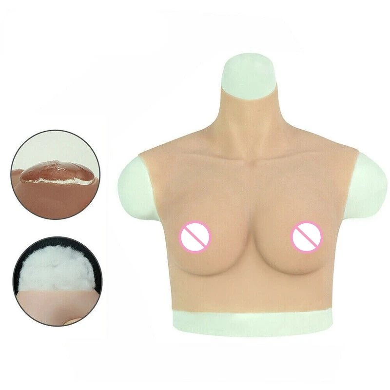 C Cup Silicone Fake Boobs Breast Form Enhancer Cross-dresser Drag Queen Stage and Cosplay Costumes