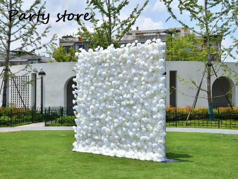5D белая роза цветок на стену искусственный панель для дома Фотофон праздничного