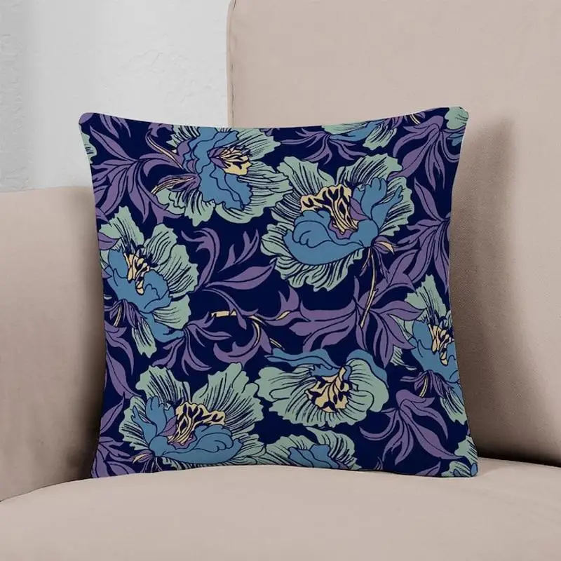 

William Morris Textile Everyday Pillow Printed Pillow Case Fashion Car Hotel Bed Decor Pillow Cushion Not Included