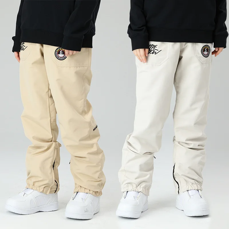 

2022 Winter Sport Men Ski Trousers Waterproof Warm Woman Snow Pants Mountain Female Skiing Overalls Hiking Man Tracksuit Clothes
