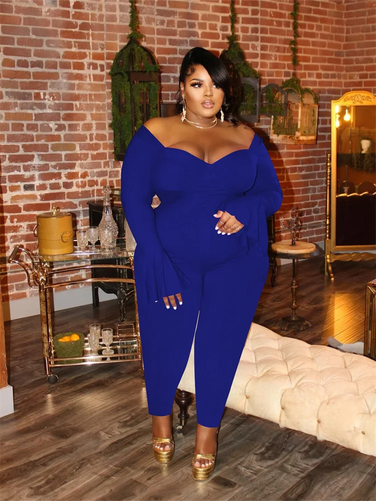 Женский Осенний комбинезон с длинным рукавом и V-образным вырезом