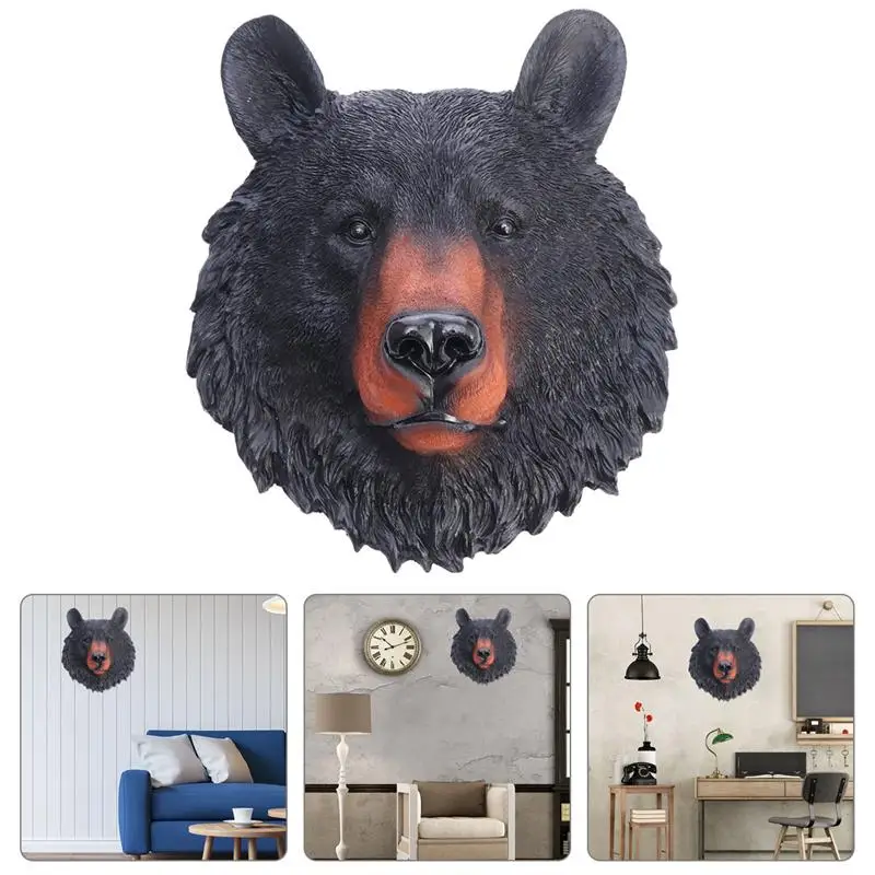 

1Pc Realistic Animals Head Adornment Simulation Resin Ornament Resin Craft