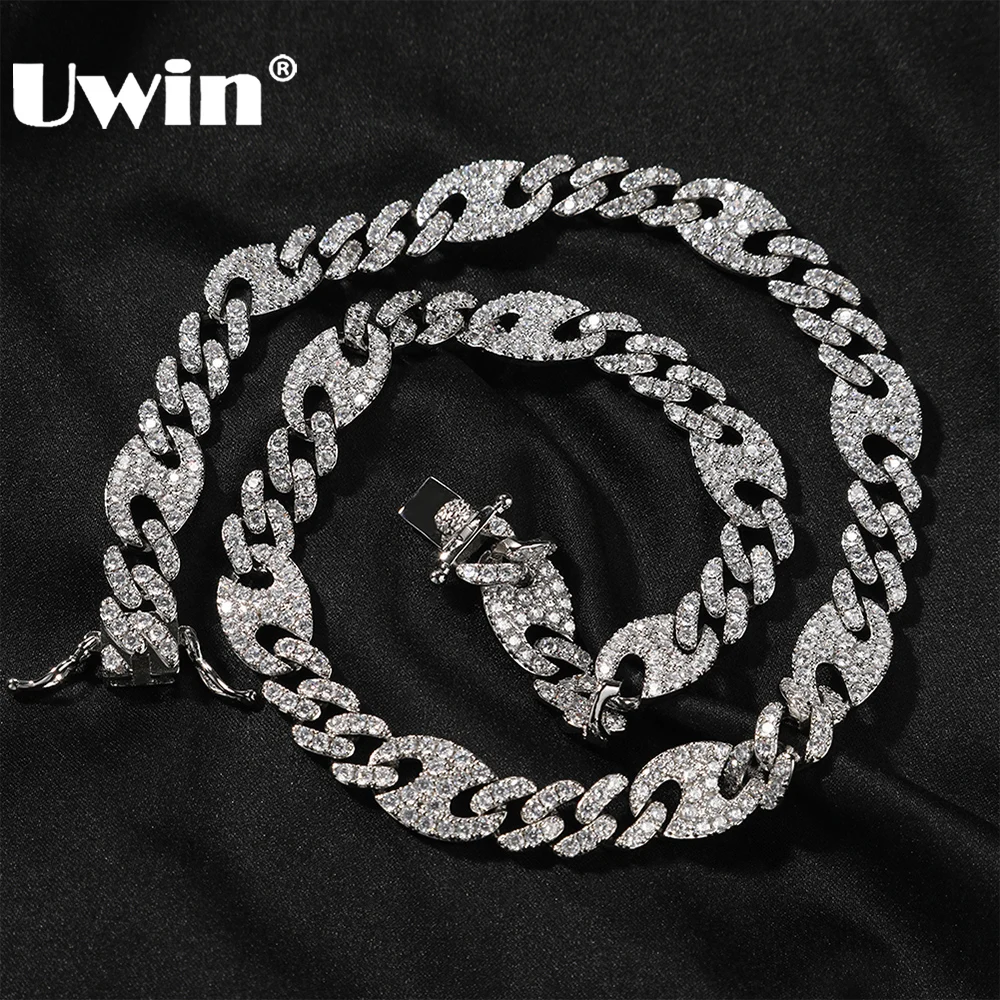 Ожерелье Uwin женское из кубинской цепи украшение в виде холодной Подвески Mariner 11