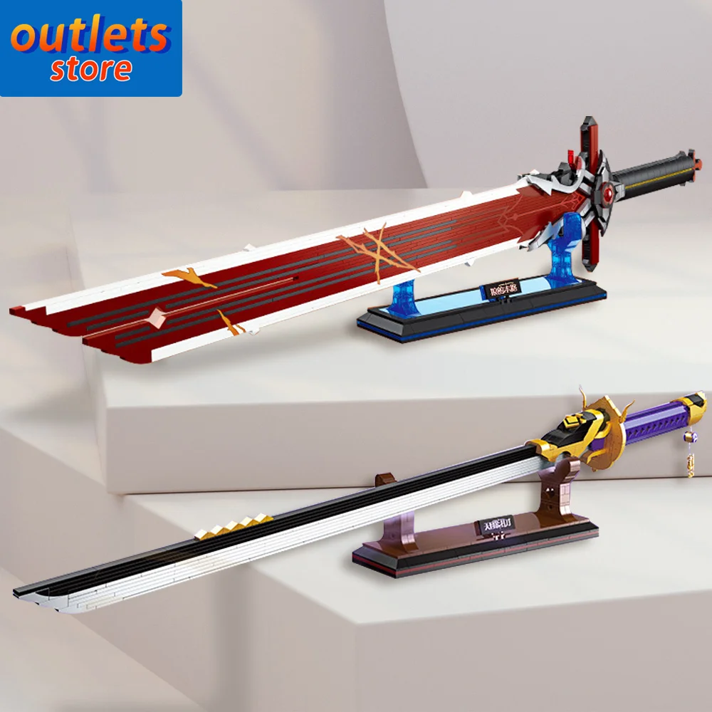 

Creative Expert Ideas Genshin Impact Samurai Sword Moc Weapons Model Educational Modular Building Blocks Bricks Kid Toys 748PCS