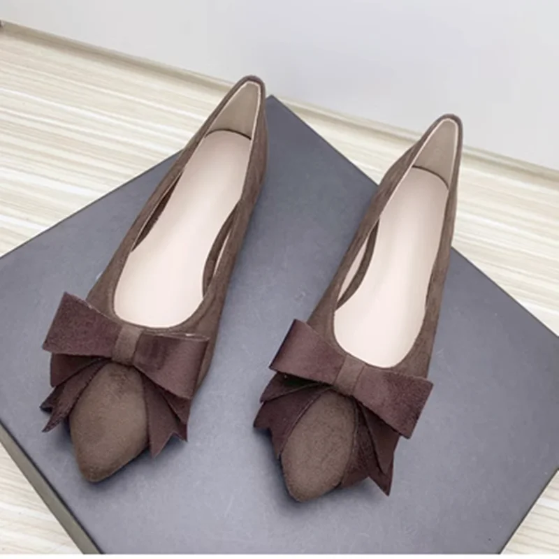 

Lady Flock Butterfly Blue Coffee Flats Pointy Toe Ballet Soft Shoes For Tender Feet Small Larger Sizes 32-48 29cm Null Chaussure