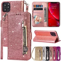 for iphone 13 12 11 pro x xr xs max se2022 case glitter pu leather holder stand cover for iphone 8 7 6 6s plus 5 5s wallet case