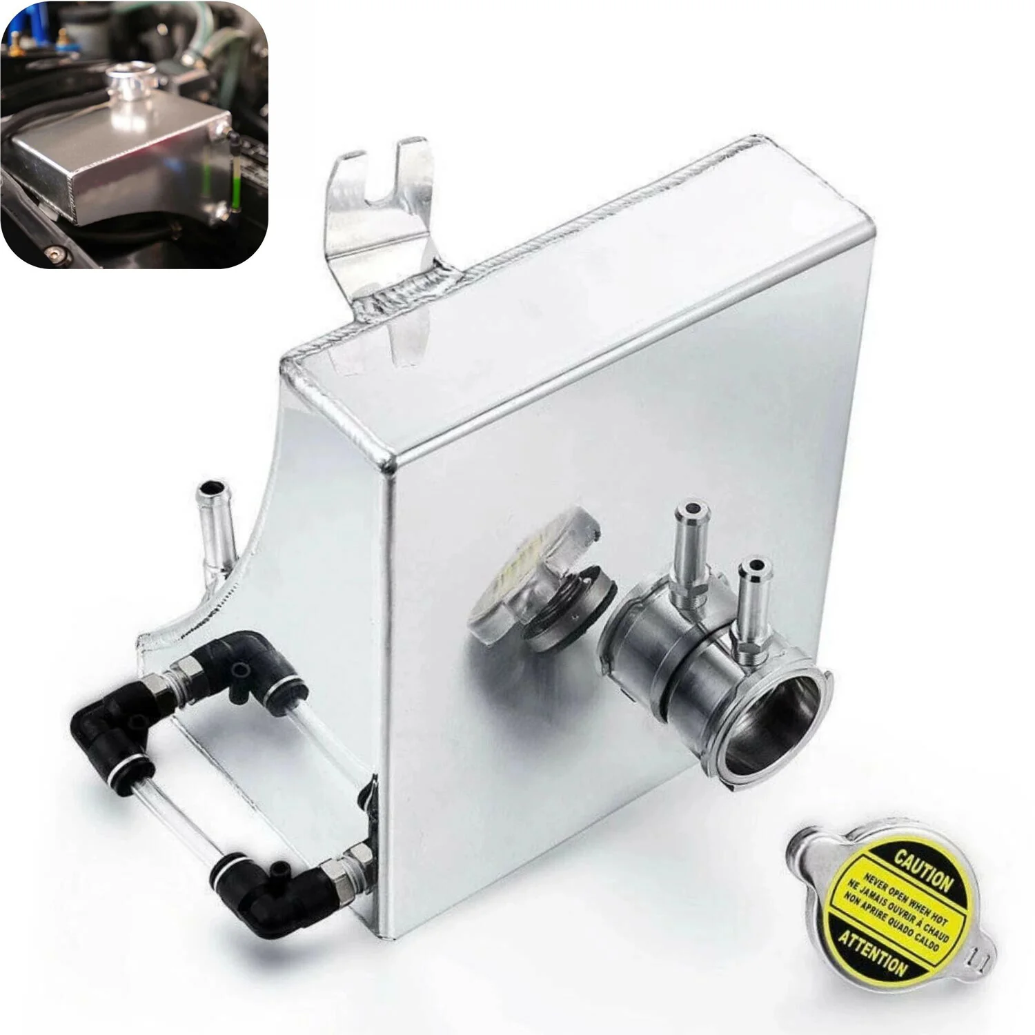 1.75L алюминиевый радиатор охлаждающей жидкости, бутылка с резервуаром для воды для Nissan 240SX S13