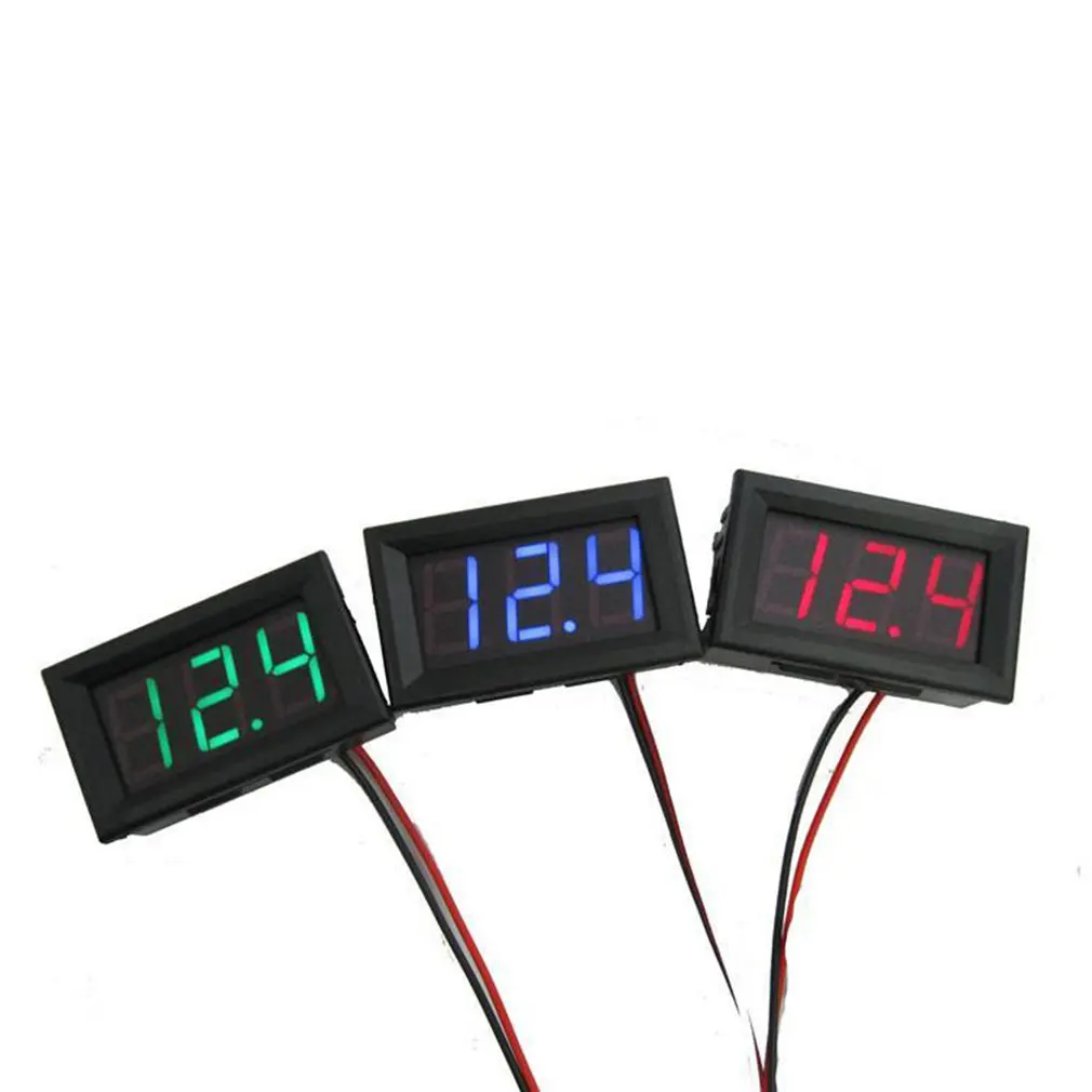 

LED Digital Display Panel Two-wire Digital Voltmeter Car Motor Reverse Connection Protection High Precision