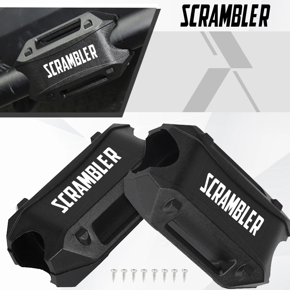 

For DUCATI SCRAMBLER 800 400 1100 CAFE RACER CLASSIC DESERT SLED Motorcycle 25mm Crash Bar Bumper Engine Guard Protection Block