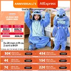 Пижамный комплект унисекс, мультяшный кигуруми, единорог, Стич, Тоторо, для взрослых, семейные комбинезоны, зимний костюм для мужчин и женщин
