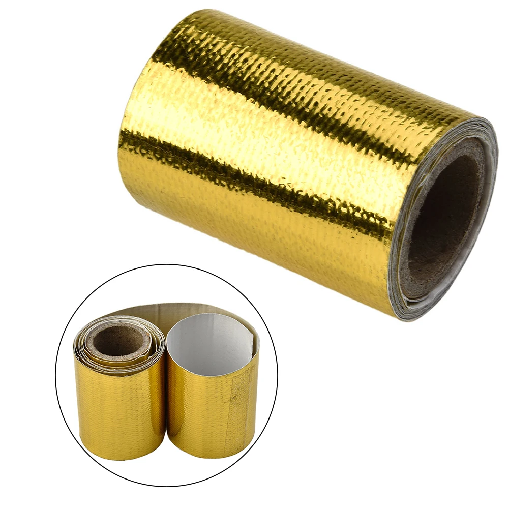 

Thermal Heat Shield Wrap Tape Universal Waterproof Car Exhaust Exhaust Tape Fiberglass Foil Tape Heat Insulation