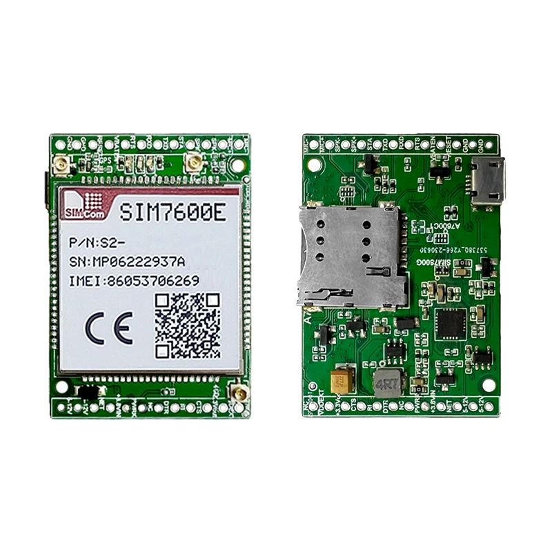 Фото Модуль SIMCOM LTE CAT1 SIM7600E Core Board Modem (плата-адаптер) с поддержкой GNSS USB/TTL и антенной для Европы/Ближнего Востока/Африки №2