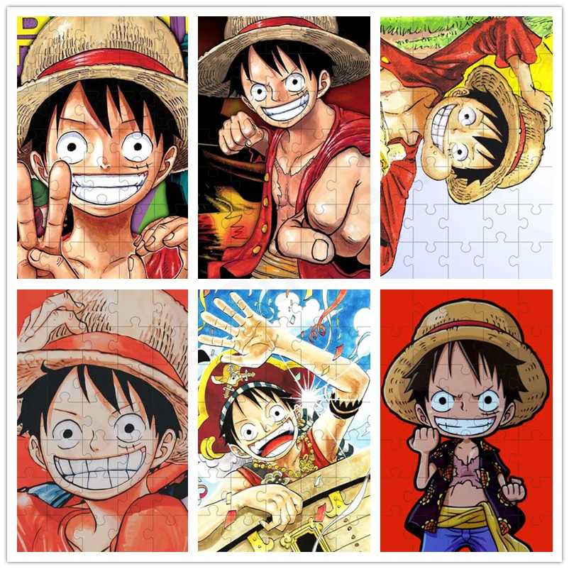 

Bandai Anime One Piece Puzzle Jigsaw 35/300/500/1000 Pcs Puzzle Anime Character Luffy Funny Family Diy Puzzle Wooden 2Mm Puzzle