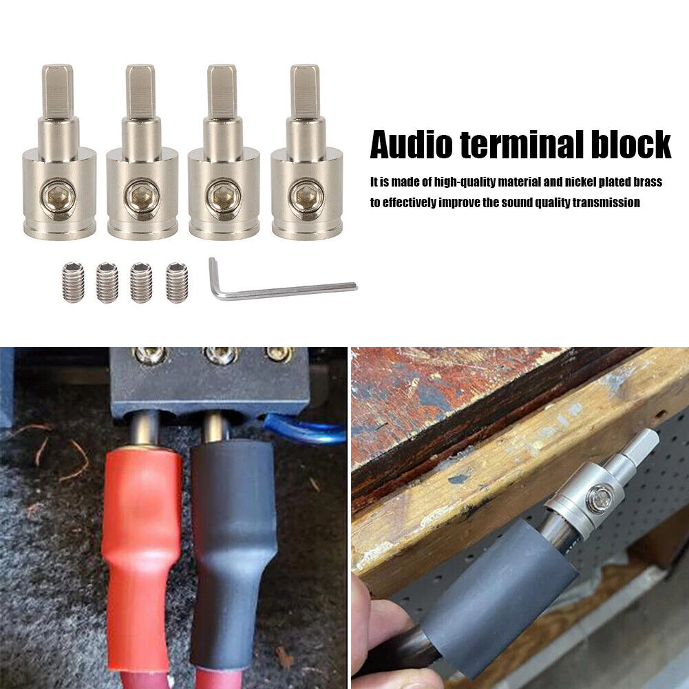 

Improve Sound Transmission Audio Terminal Spare Screws 16mm Screw 4 Sets 47mm Brass High Quality Nickel Plating