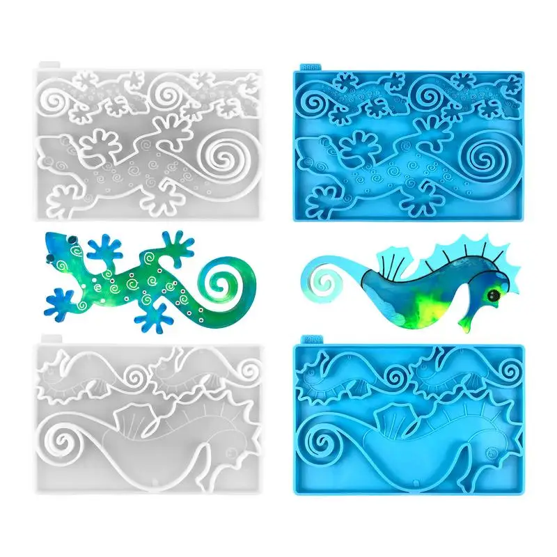 

Silicone Fondant Cake Moulds Seahorse Animal Soap Crystal Epoxy DIY Mould Baking Bakeware Mold Cake Tins For Chocolate Soap