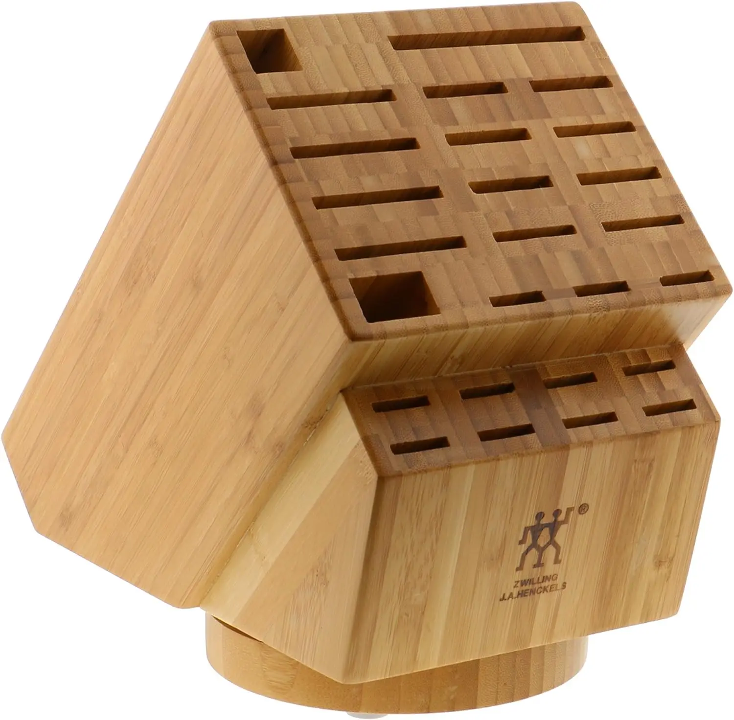 

26-Slot Bamboo Swivel Knife Block