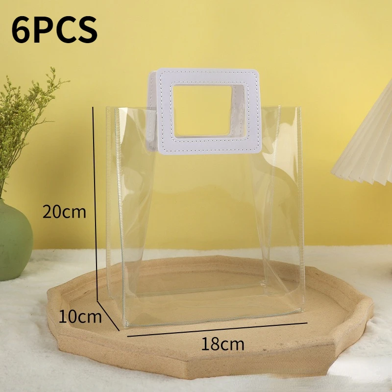 

6 шт., прозрачные пакеты ПВХ для подарков