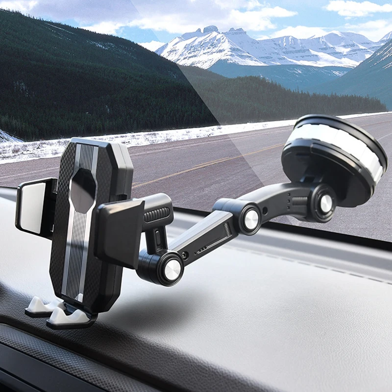 phone holder suction cup mount car dashboard windshield adjustable 360 rotatable mobile phone support auto gps bracket free global shipping