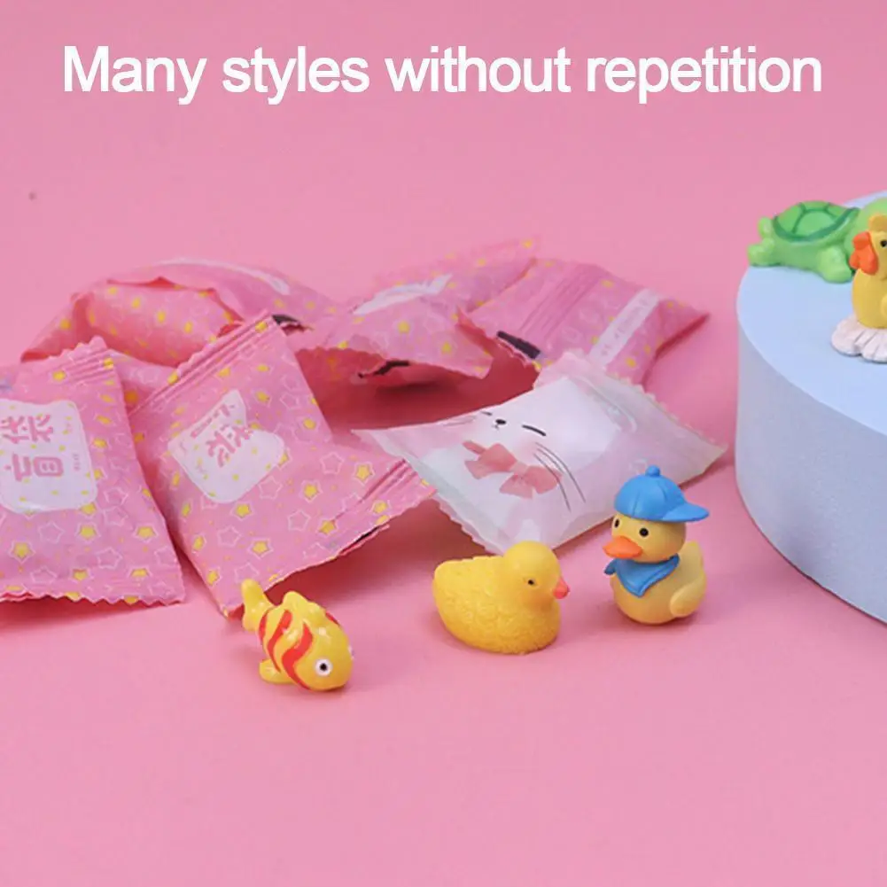 

10pcs Random Dollhouse Blind Bag Blind Bag Mini Animal Toy Small Items Accessories Decorations R5a3