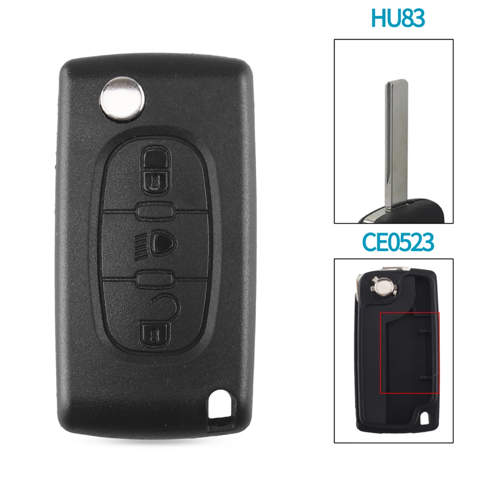 

KEYYOU 10 шт. 2/3 кнопок для Peugeot 207 307 308 407 607 для Fiat Флип-пульт дистанционного управления автомобильный ключ оболочка HU83/VA2 для Citroen C2 C3 C4 C5 C6
