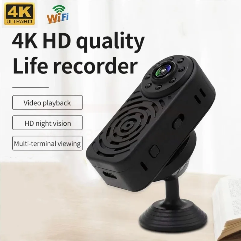 

Мини-камера видеонаблюдения, 4K, Wi-Fi, ночное видение