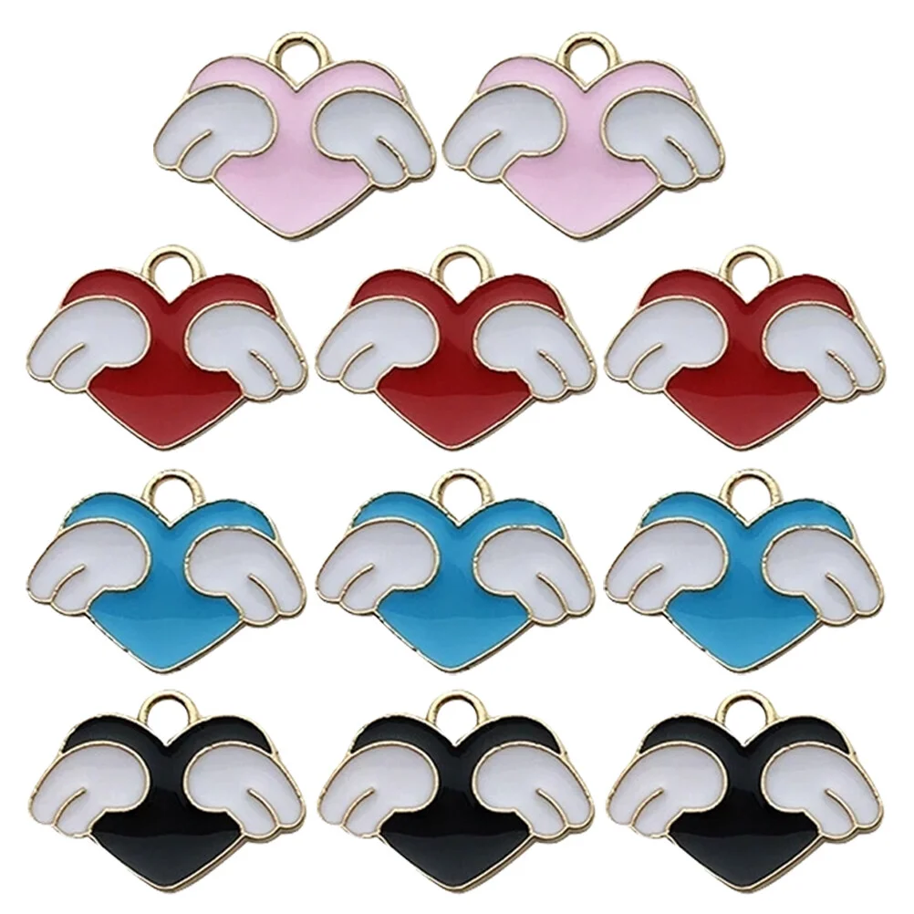 Decorate Bracelet Charms Resin Cute Craft Jewelry Bulk Bracelets Making Heart Pendant