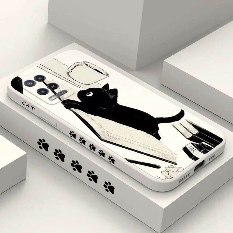 

Naughty Cat Phone Case For OPPO A54 A74 A57 A96 A76 A36 A95 A12 A15 A15S A16 A16K A9 A5 2020 Reno 8 8Z 7 7Z 6 5 F9 4G 5G