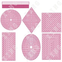 eyelet and ring square circle oval rectangle diamond dl multibox parts strips cutting dies diy craft paper card embossed mold